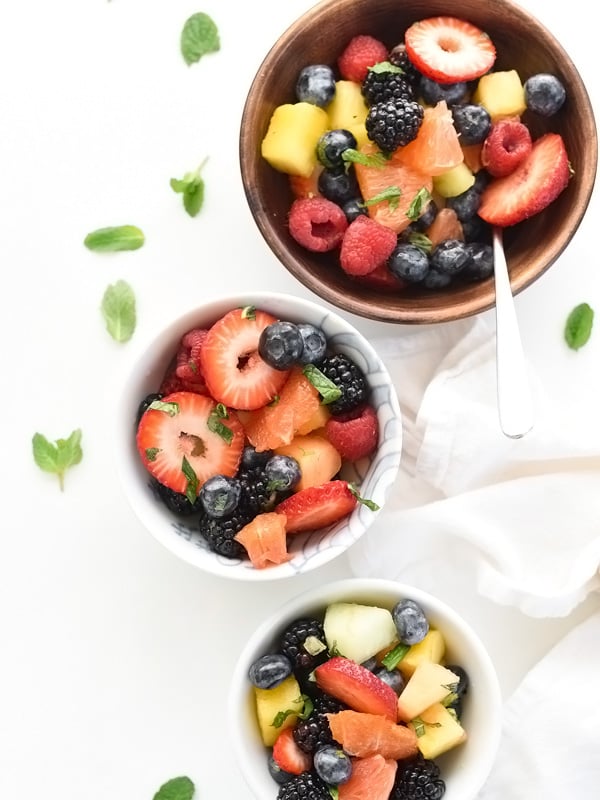 Fresh Fruit Salad | foodiecrush.com #recipe #healthy #mint