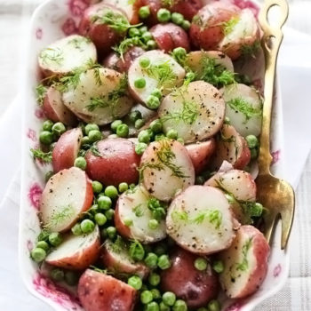 Dilled Red Potatoes and Peas | foodiecrush.com