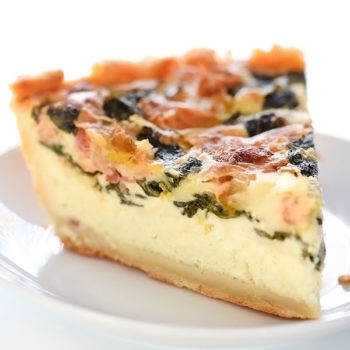 Spinach, Leek and Bacon Quiche | foodiecrush.com