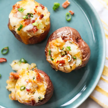 Loaded Twice Baked Red Potatoes | foodiecrush.com