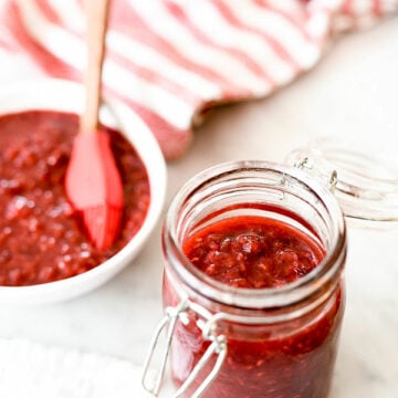 Raspberry Chipotle BBQ Sauce Recipe | foodiecrush.com