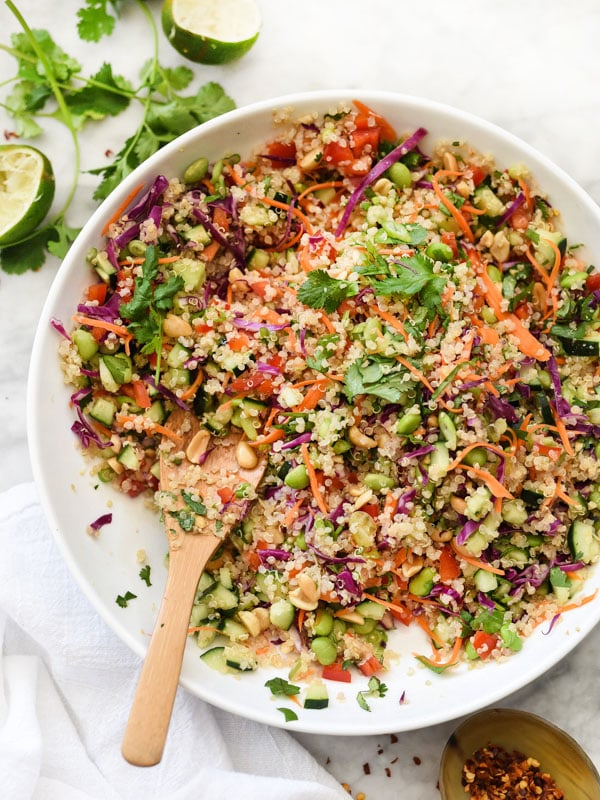 Thai Quinoa Salad Recipe (Healthy & So Easy!) | foodiecrush.com