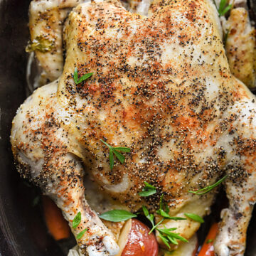 Slow Cooker Whole Chicken | foodiecrush.com