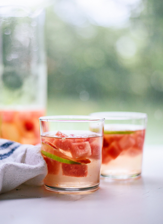 Watermelon and White Sangria from Cookie & Kate | foodiecrush.com 