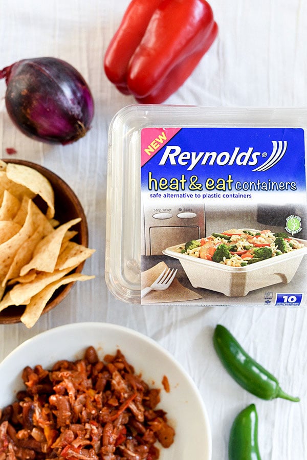 These heat and eat containers are recyclable and go straight into the microwave. Great for leftovers for lunch| foodiecrush.com 