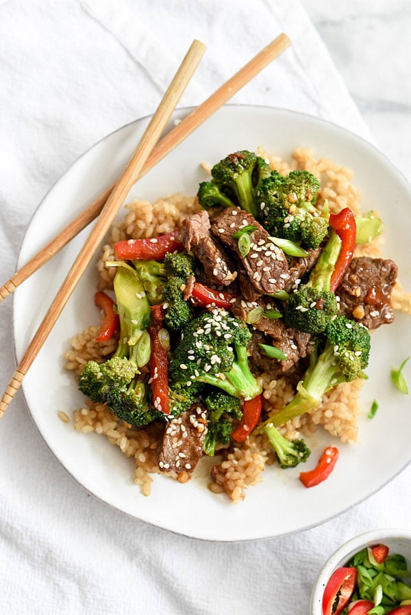 Beef with Broccoli | foodiecrush.com #stirfry #easy #weeknightmeals #healthy #recipe 