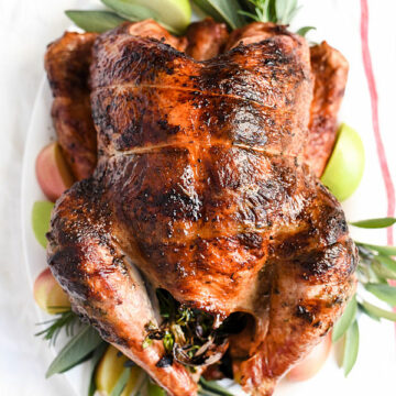 Herb Butter Rotisserie Turkey is one of the juiciest turkeys I've ever had | foodiecrush.com
