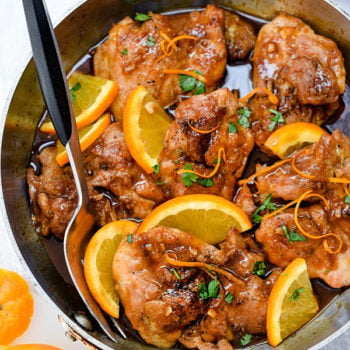 Asian Glazed Orange Chicken is an easy dinner classic that's a little bit sweet and spicy | foodiecrush.com