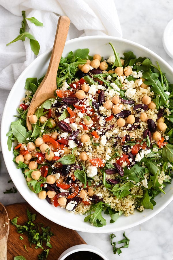 Mediterranean Quinoa Salad with Feta | foodiecrush.com