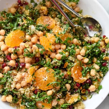 Quinoa and Kale Protein Salad is a totally fresh and easy way to eat healthy | foodiecrush.com