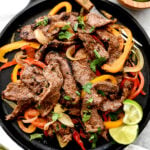 The Best Steak Fajitas on foodiecrush.com