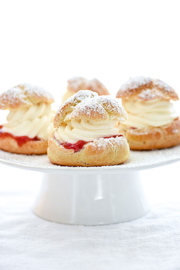 Strawberry Cheesecake Cream Puffs | foodiecrush.com