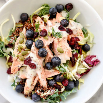 Superfood Salad with Lightened-Up Poppy Seed Dressing | foodiecrush.com