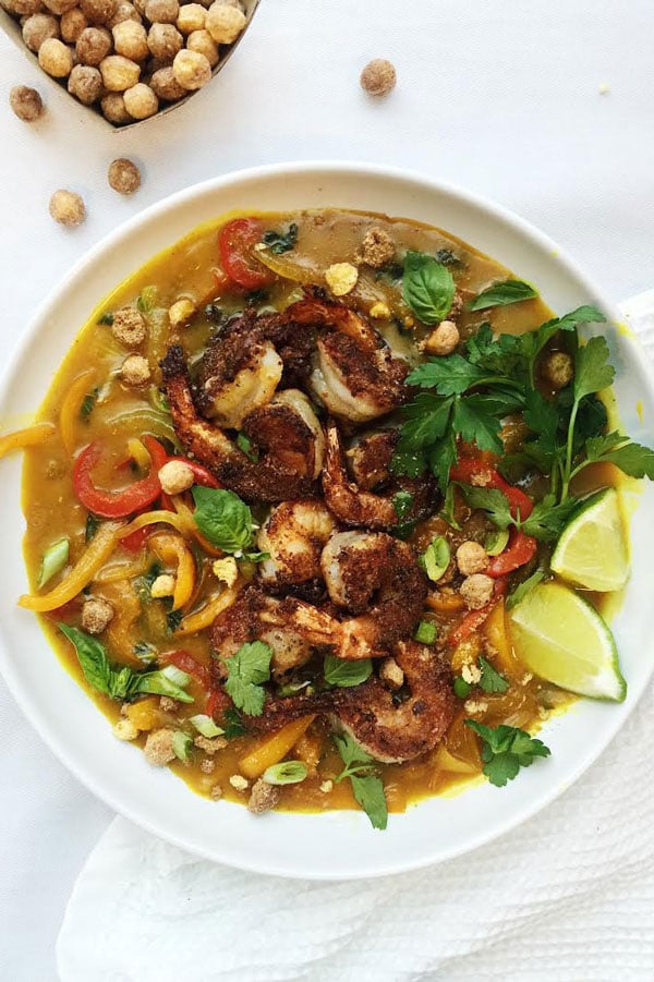 Thai Coconut Milk Shrimp | foodiecrush.com 