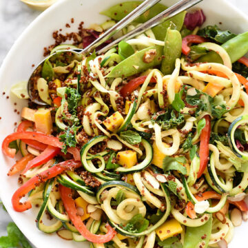 Thai Zucchini Noodle and Quinoa Salad | foodiecrush.com