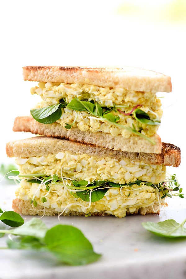 Curried Egg Salad Sandwich Recipe from foodiecrush.com on foodiecrush.com