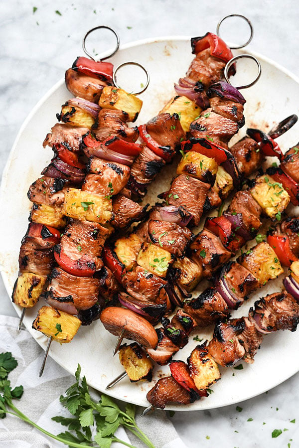 Hawaiian Chicken Skewers | foodiecrush.com