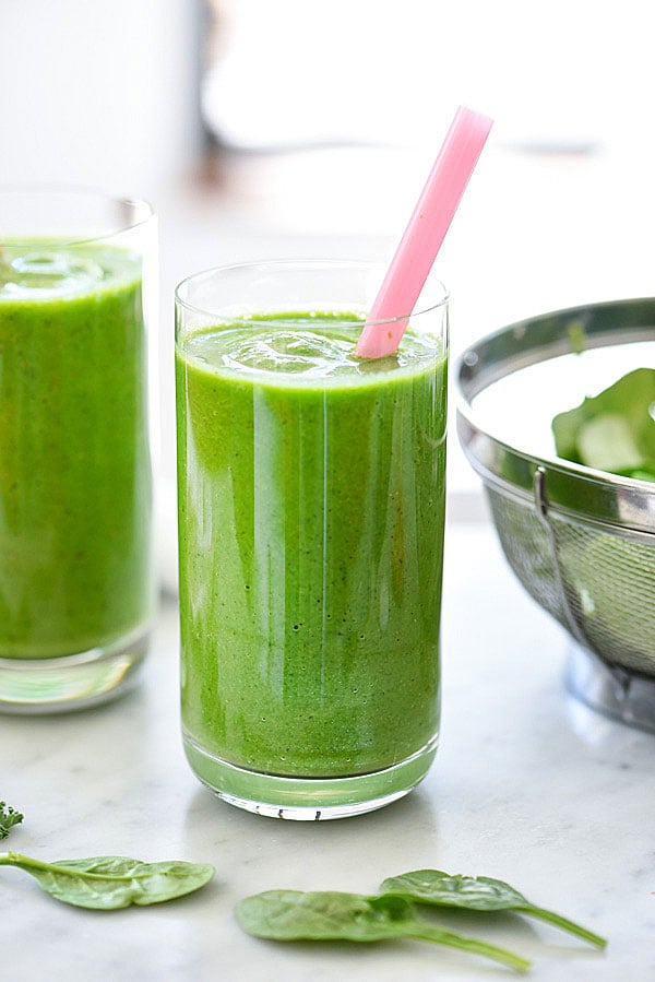 Immune Boosting Healthy Green Smoothie | foodiecrush.com