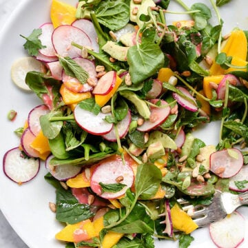 Mango and Avocado Salad on foodiecrush.com