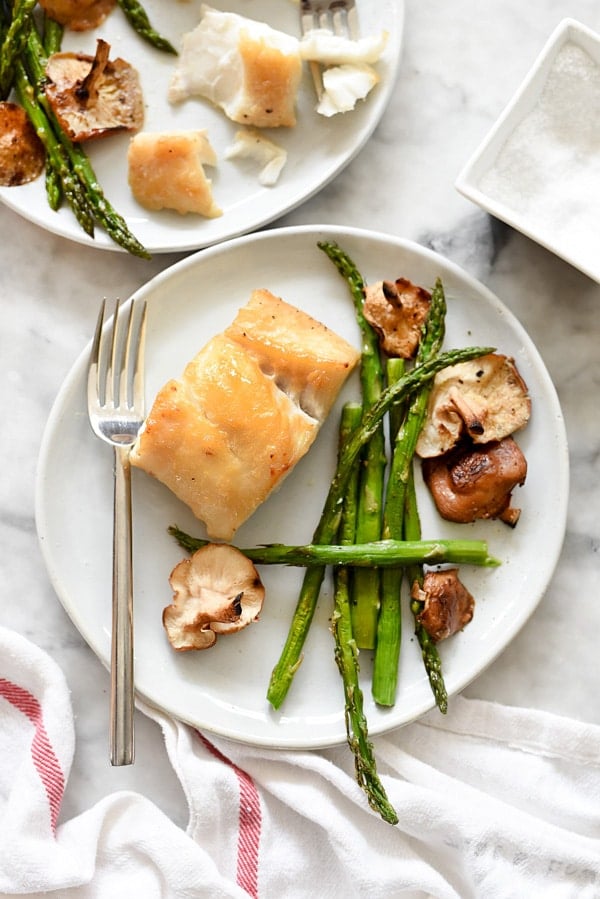Broiled Miso Cod with Vegetables | foodiecrush.com #recipes #healthy #fish #oven #dinners