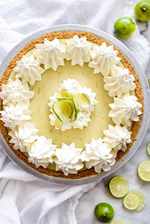 Key Lime Pie Recipe | foodiecrush.com #recipe #easy #desserts #authentic