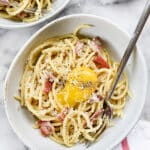 Spaghetti alla Carbonara recipe | foodiecrush.com