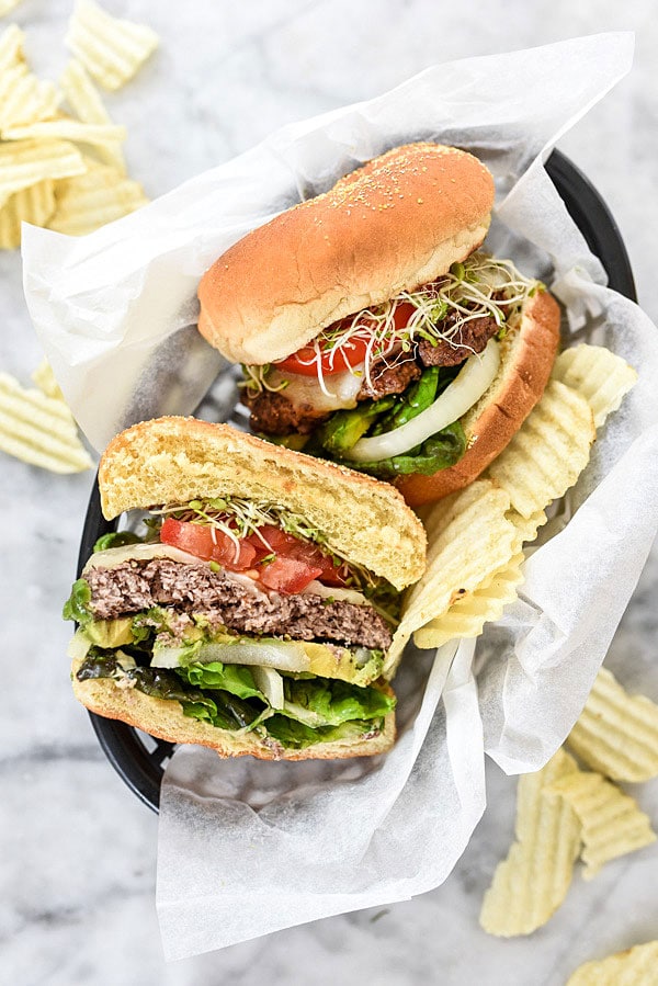 California-Style Bison Burgers | foodicrush.com