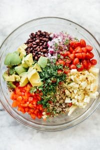 Latin Chipotle Quinoa Salad with Avocado | foodiecrush.com