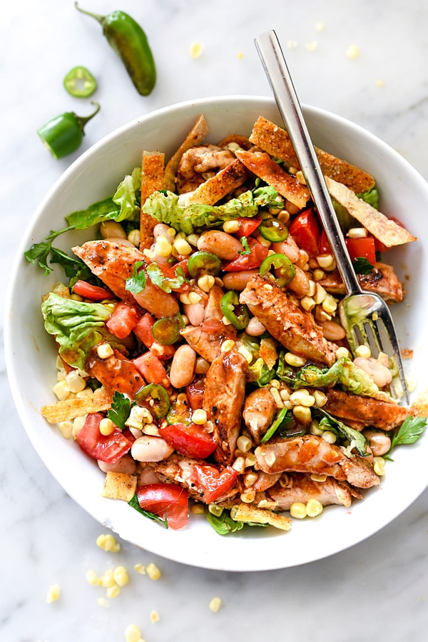 BBQ Chicken Salad | foodiecrush.com