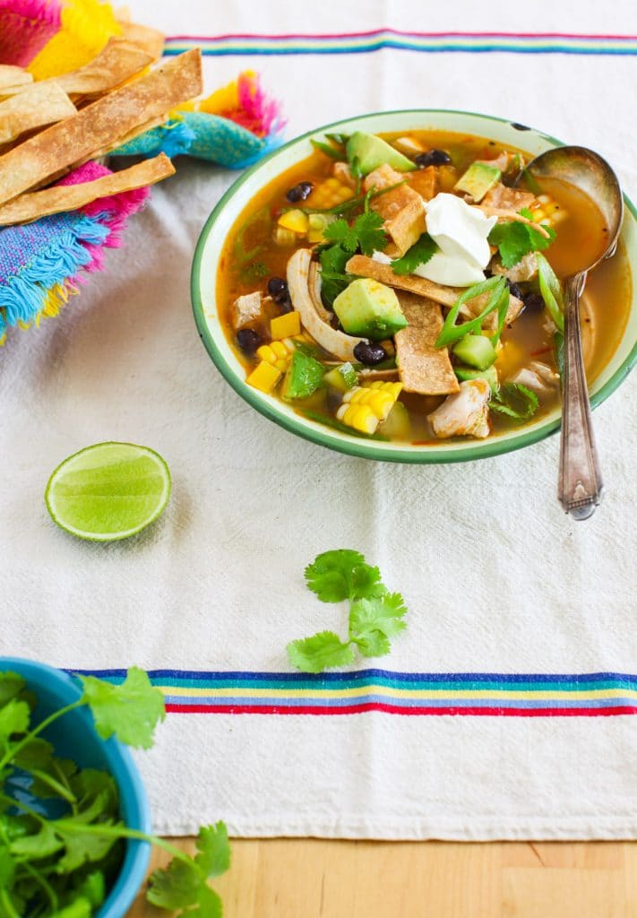 Harvest Tortilla Soup from Simple Bites on foodiecrush.com