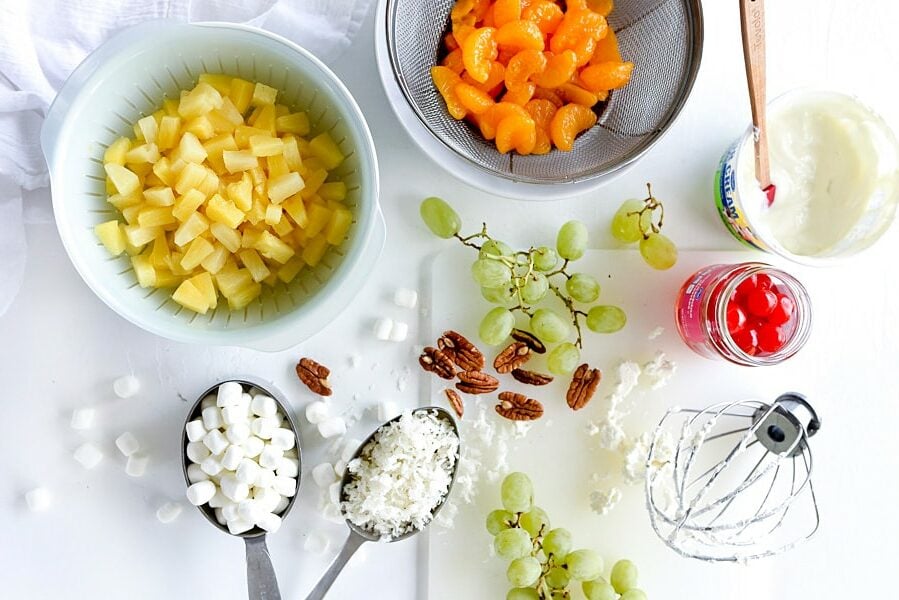 Ambrosia Salad ingredients