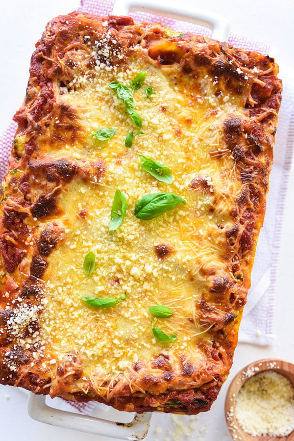 The Cheesiest Spinach and Cheese Lasagna | foodiecrush.com