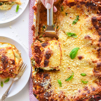 The Cheesiest Spinach and Cheese Lasagna | foodiecrush.com