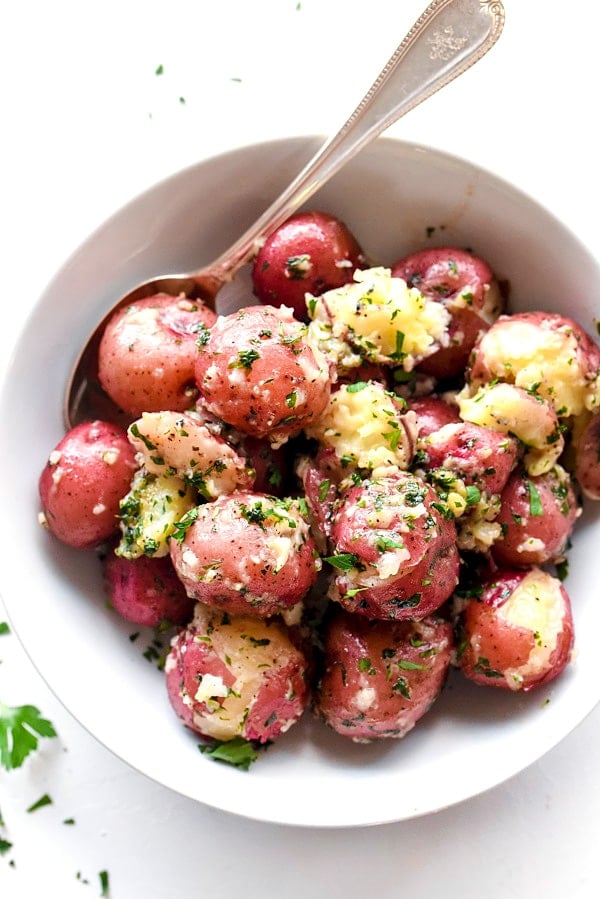 The Best Buttery Parsley Boiled Potatoes Foodiecrush Com