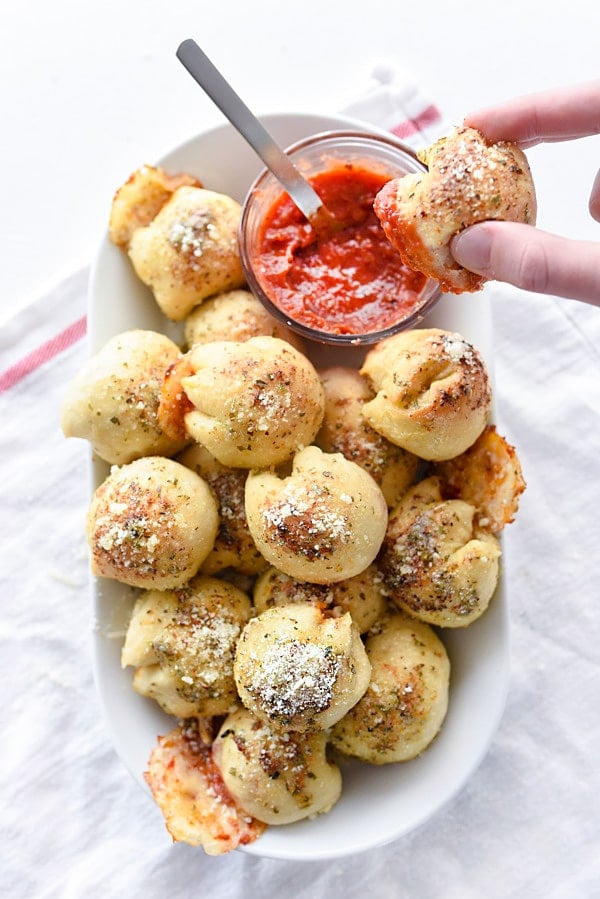 Garlic Butter Pepperoni Pizza Rolls | #homemade #easy #fromscratch #recipe #Italian foodiecrush.com