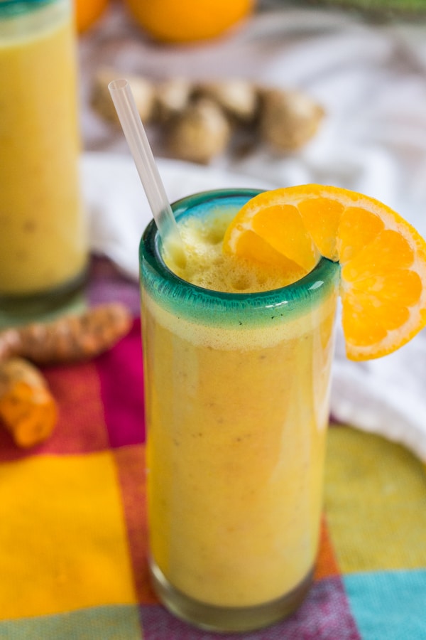 Healthy Tangerine Julius Smoothie by Letty's Kitchen on foodiecrush.com