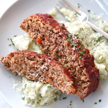 Healthier Turkey Meatloaf With Tomato Glaze | foodiecrush.com