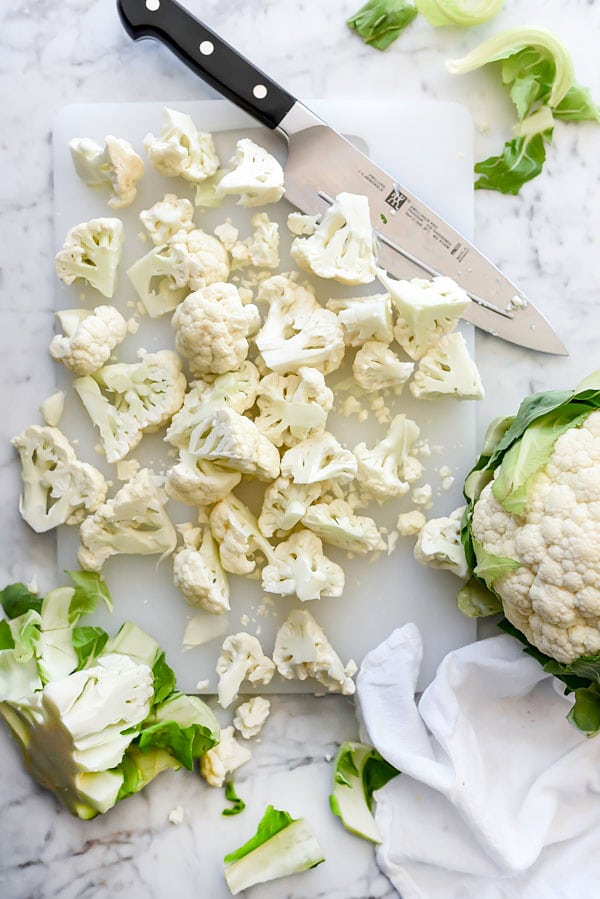 Mashed Cauliflower with Parmesan | foodiecrush.com