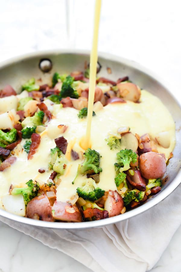 Bacon Broccoli and Potato Frittata foodiecrush.com