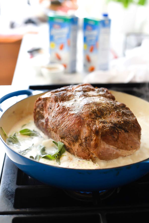 Braised Pork Roast in Almond Milk | foodiecrush.com 