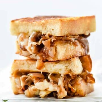 French Onion Grilled Cheese Sandwich | foodiecrush.com