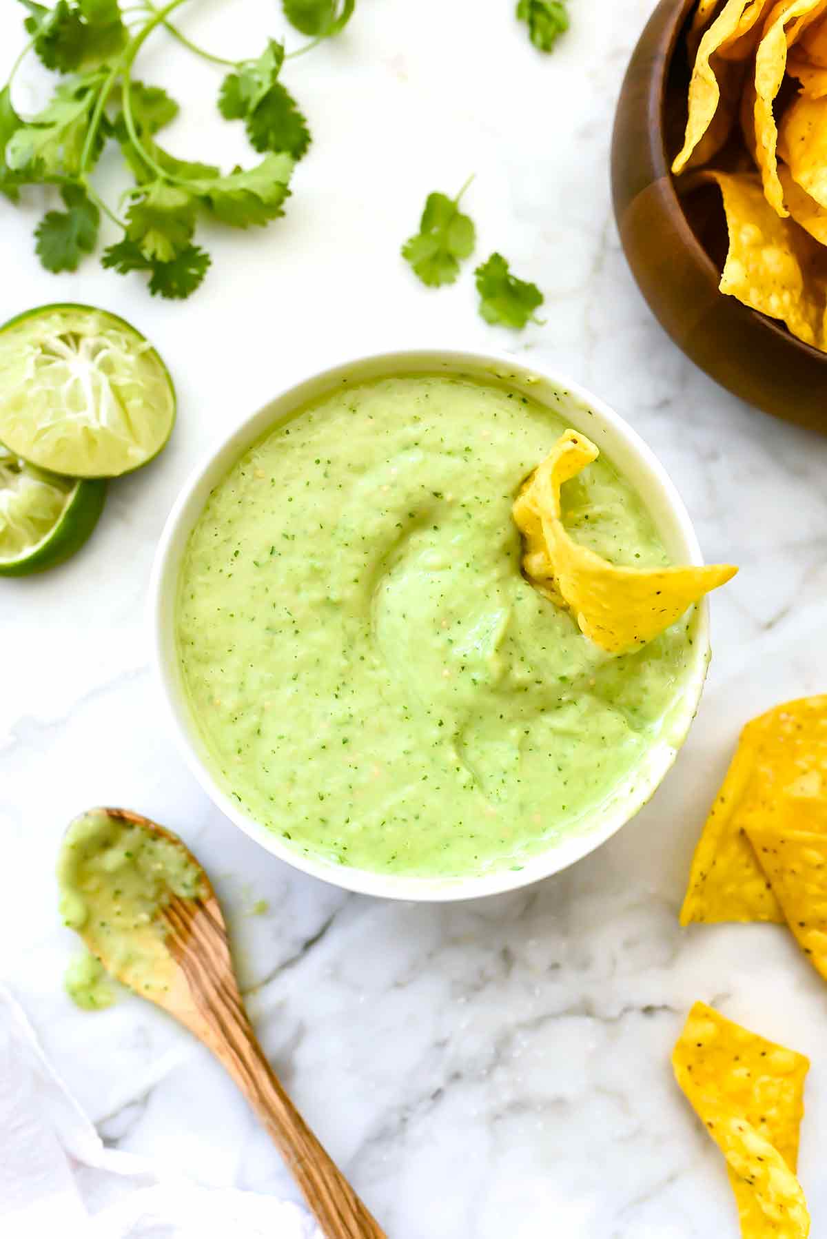 Creamy Avocado Salsa Verde Recipe | foodiecrush.com