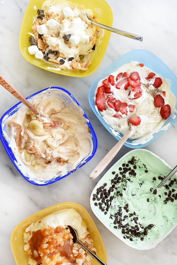 How to Make Easy Homemade No-Churn Ice Cream plus 10 ideas for homemade ice cream flavors | foodiecrush.com 