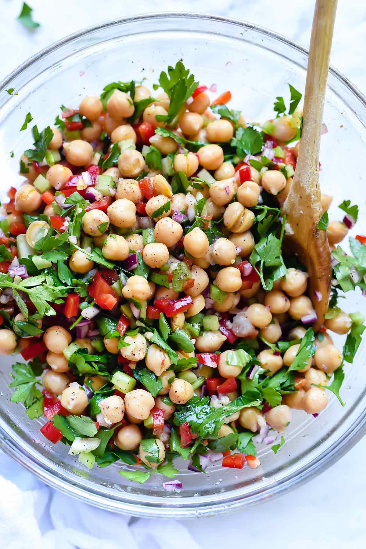 The Best Mediterranean Chickpea Salad | foodiecrush.com