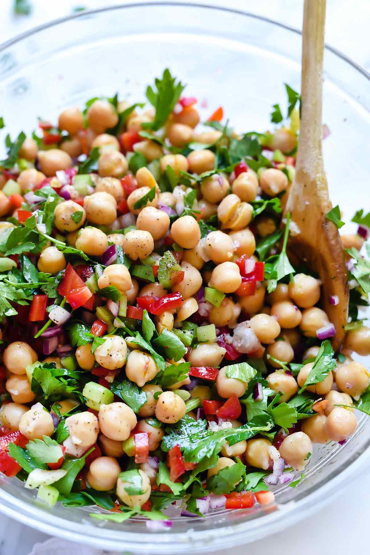 Outrageous Herbacious Mediterranean Salad | foodiecrush.com