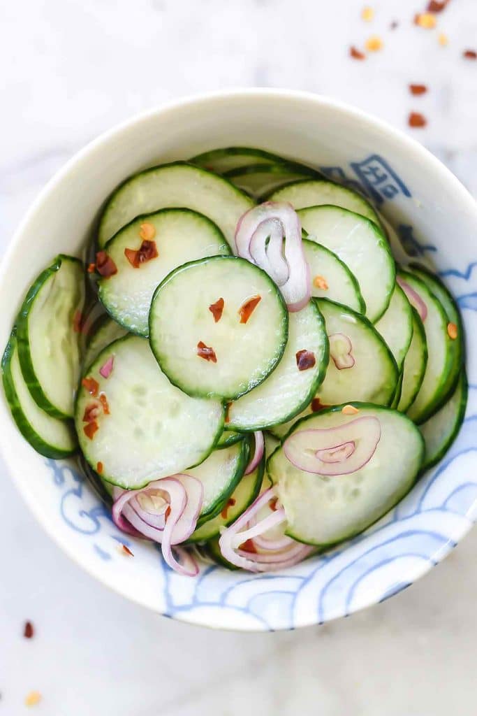 Quick Asian Pickled Cucumbers