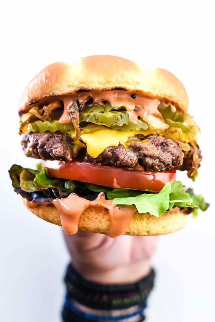 Bacon Double Cheeseburger foodiecrush.com 