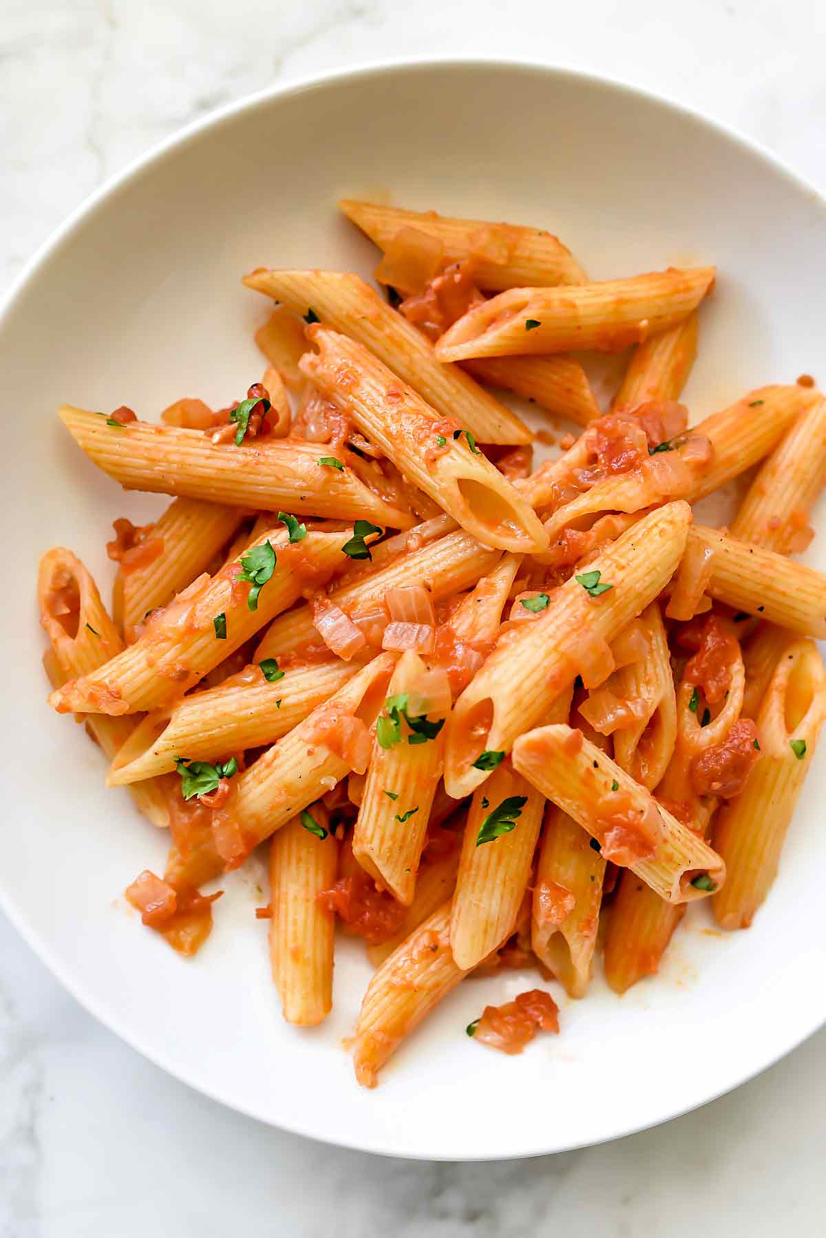 Lighter Penne alla Vodka Recipe | foodiecrush.com