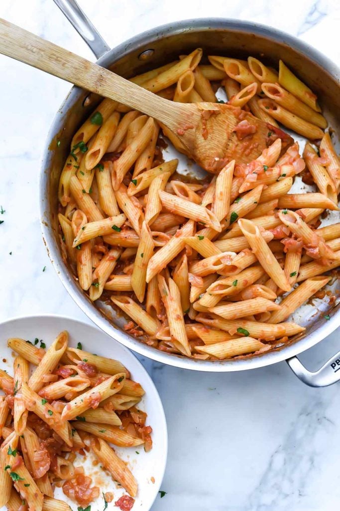 Lighter Penne alla Vodka Recipe without cream | foodiecrush.com