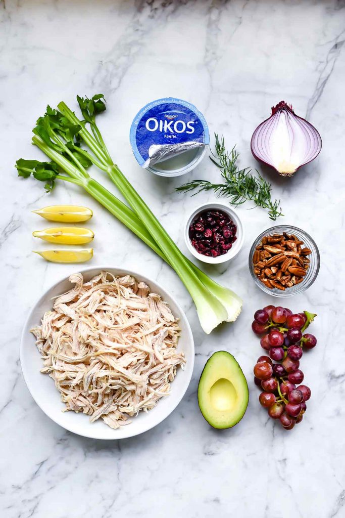 Healthy Chicken Salad Ingredients | foodiecrush.com